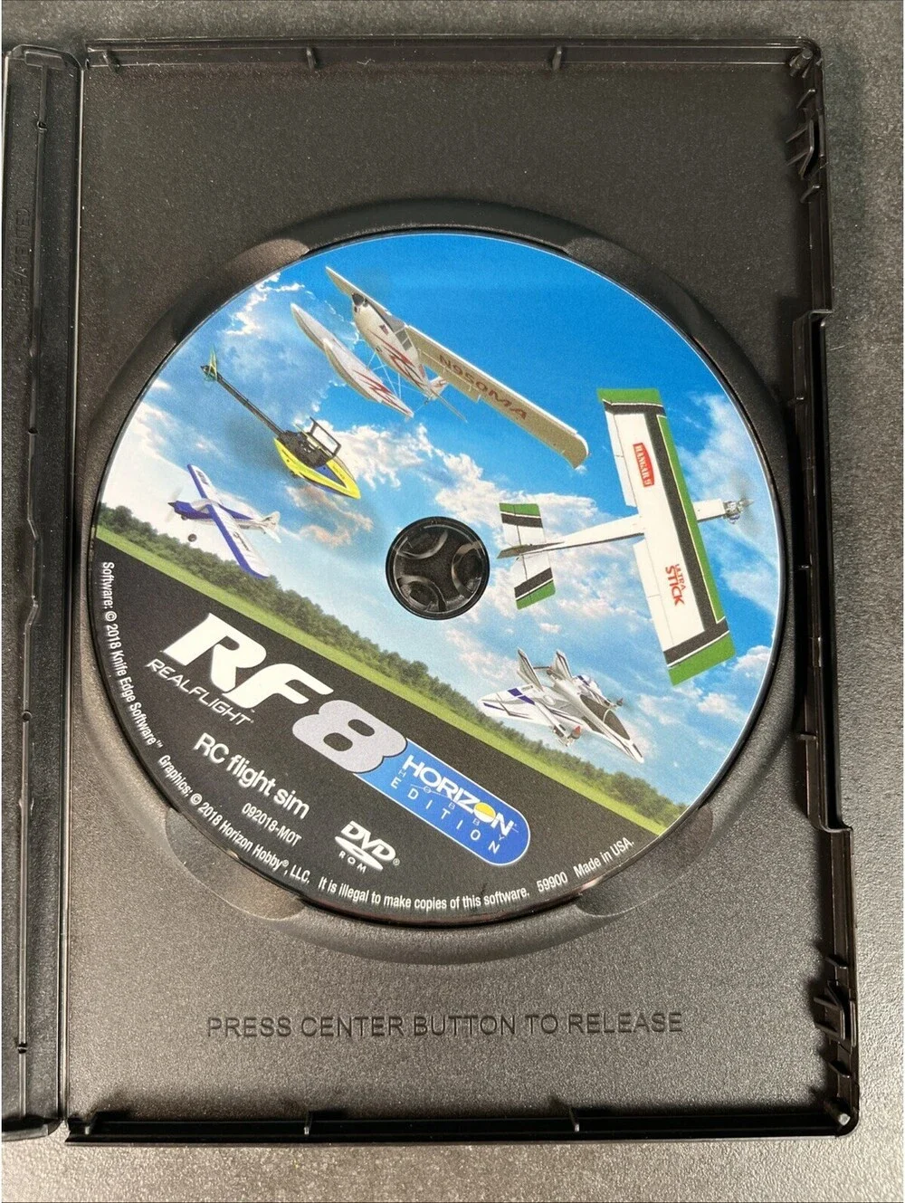 RealFlight RF8 Horizon Edition RC Flight Simulator PC DVD Disc + Install Guide